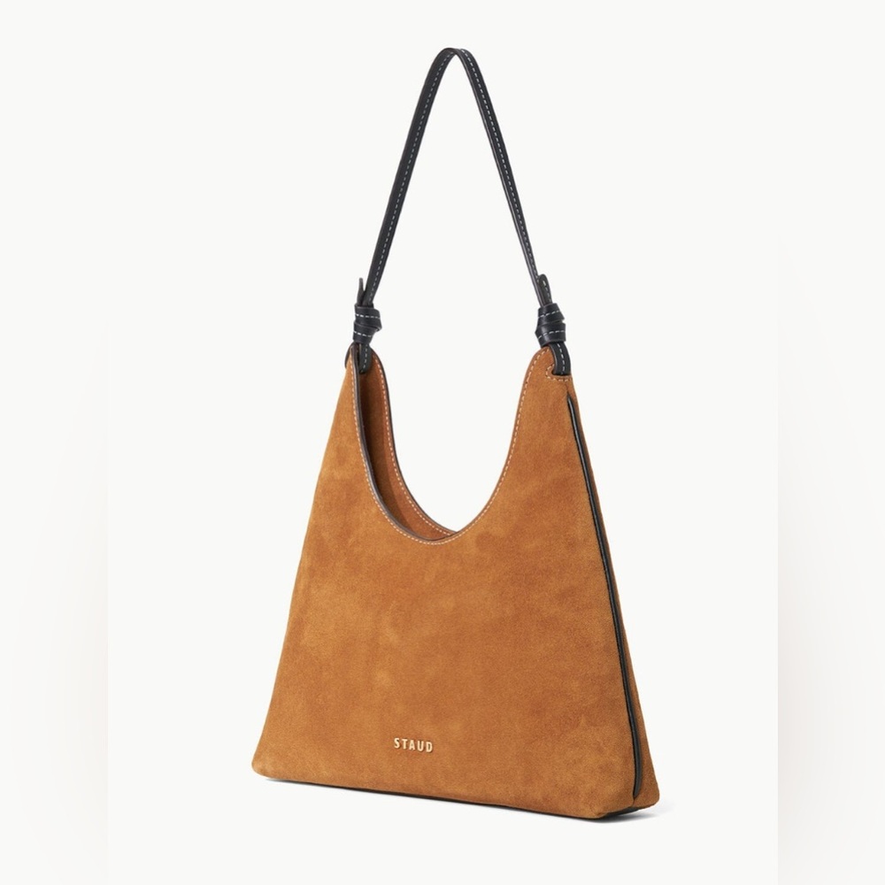 STAUD Winona Shoulder Bag Tan/Black NWT.